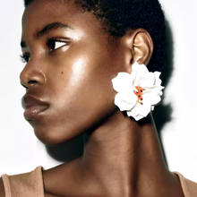 Load image into Gallery viewer, Oversized White Statement Earrings