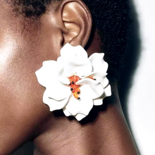Load image into Gallery viewer, Oversized White Statement Earrings
