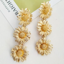 Load image into Gallery viewer, Golden Sunflower Earring