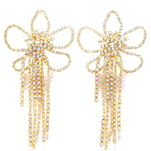 Load image into Gallery viewer, Floral Diamanté Statement Earring