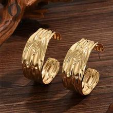 Load image into Gallery viewer, Textured Statement Hoop